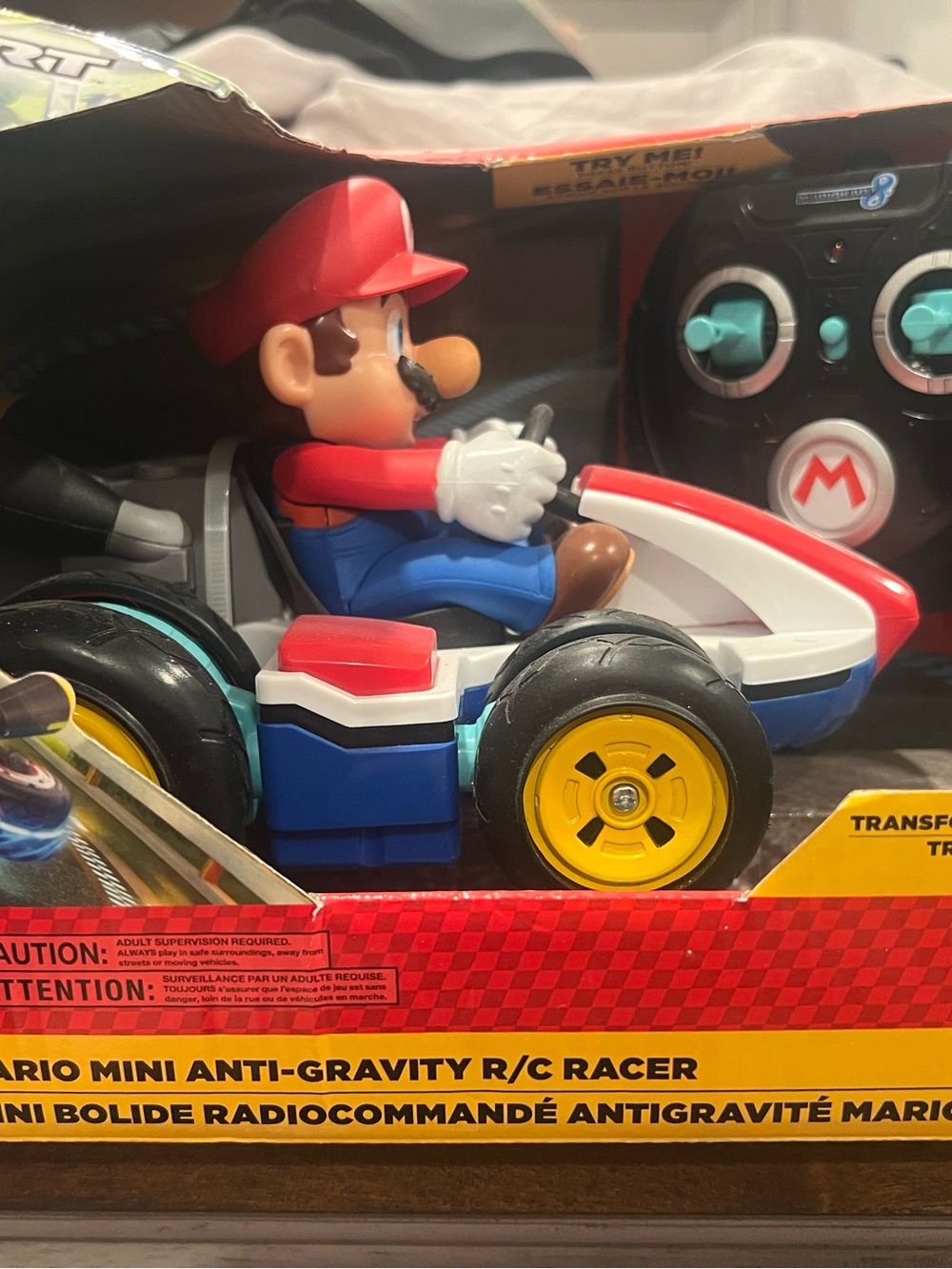 Mario Mini RC Racer Toy - Red & Blue